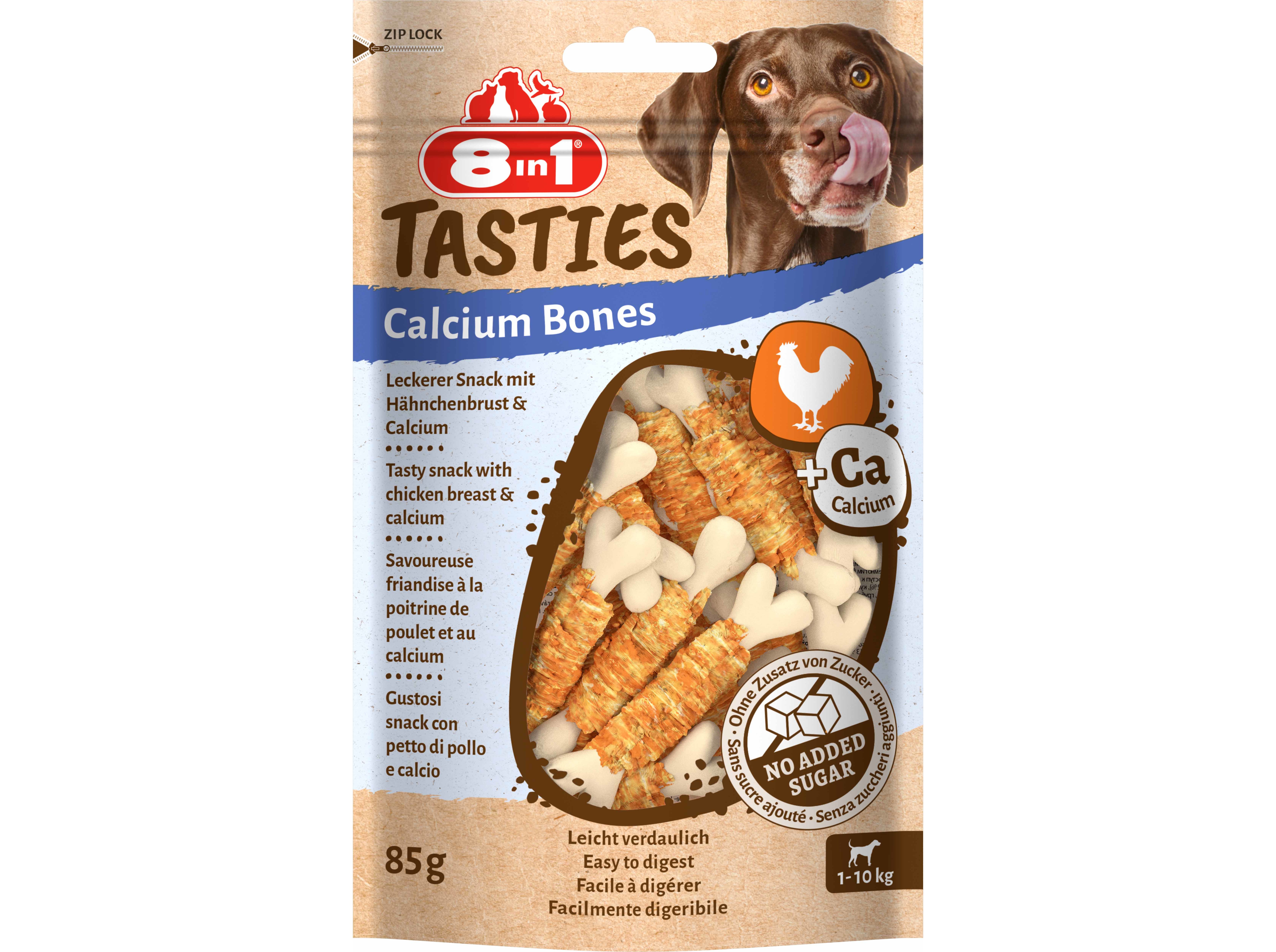 SNACKS CÃO 8IN1 OSSOS CÁLCIO 85G