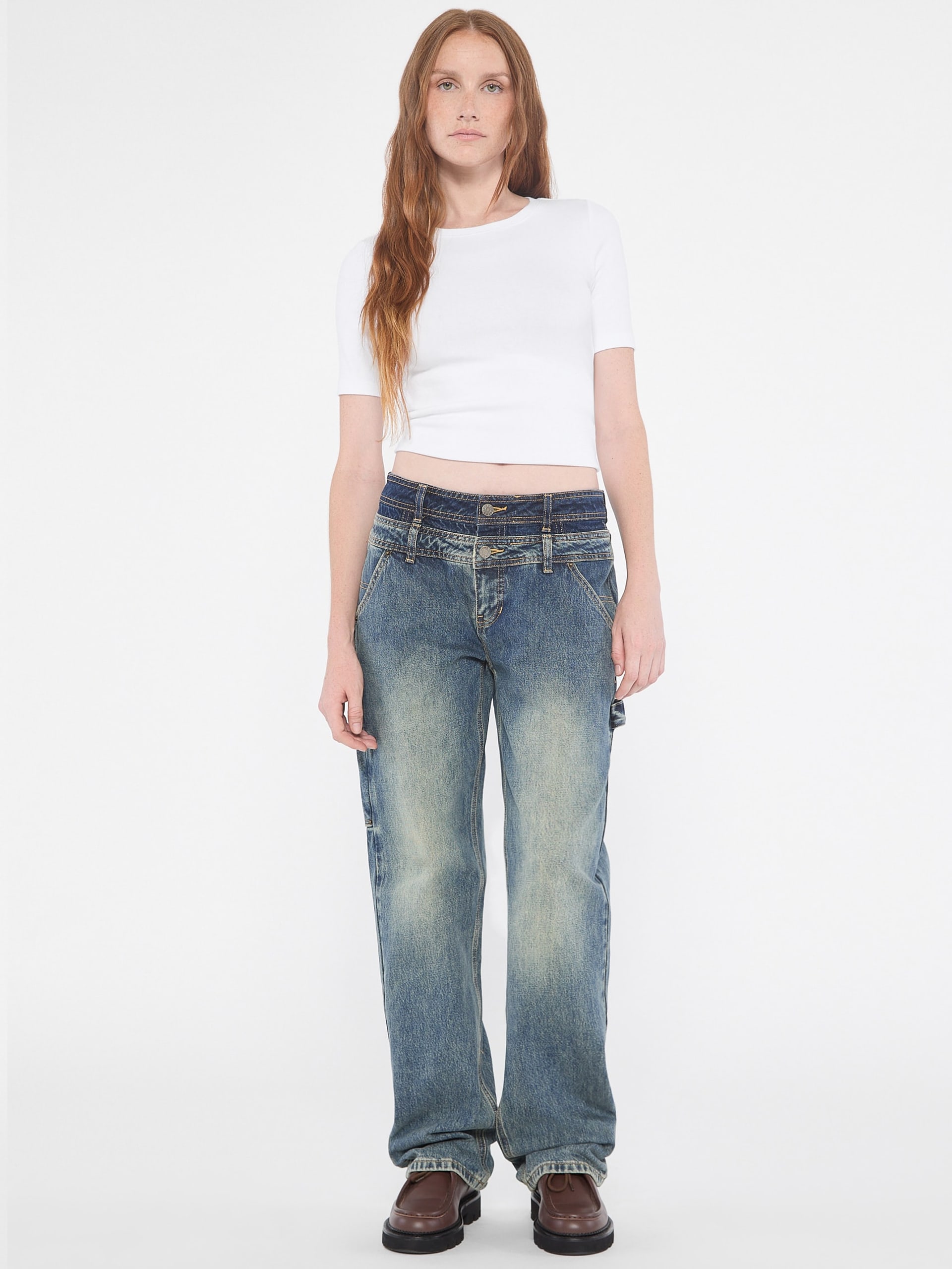 Calça jeans Carpenter com cós duplo da GUESS Originals