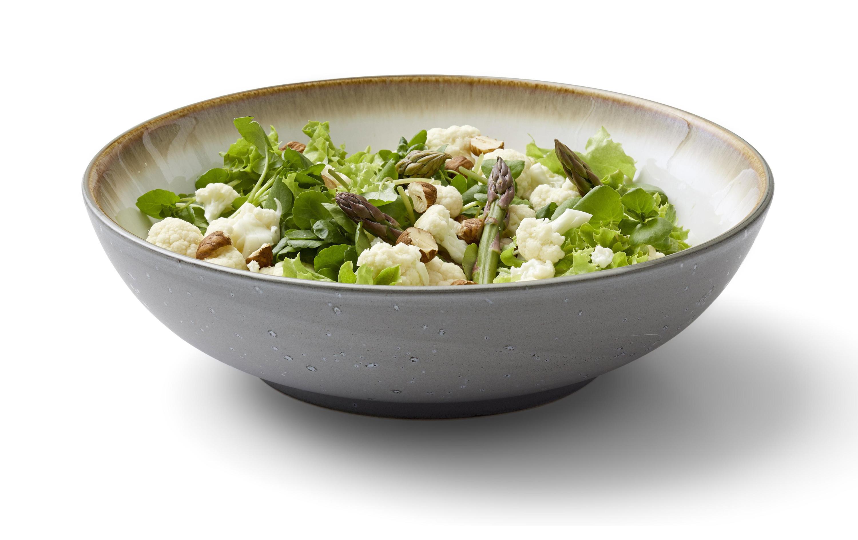 Salatschüssel 24 cm, Grau/CrèmeOfenfeste Salatschüsseln aus Steinzeug