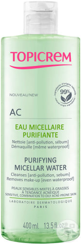 Topicrem AC Eau Micellaire Purifiante Flacon 400ml