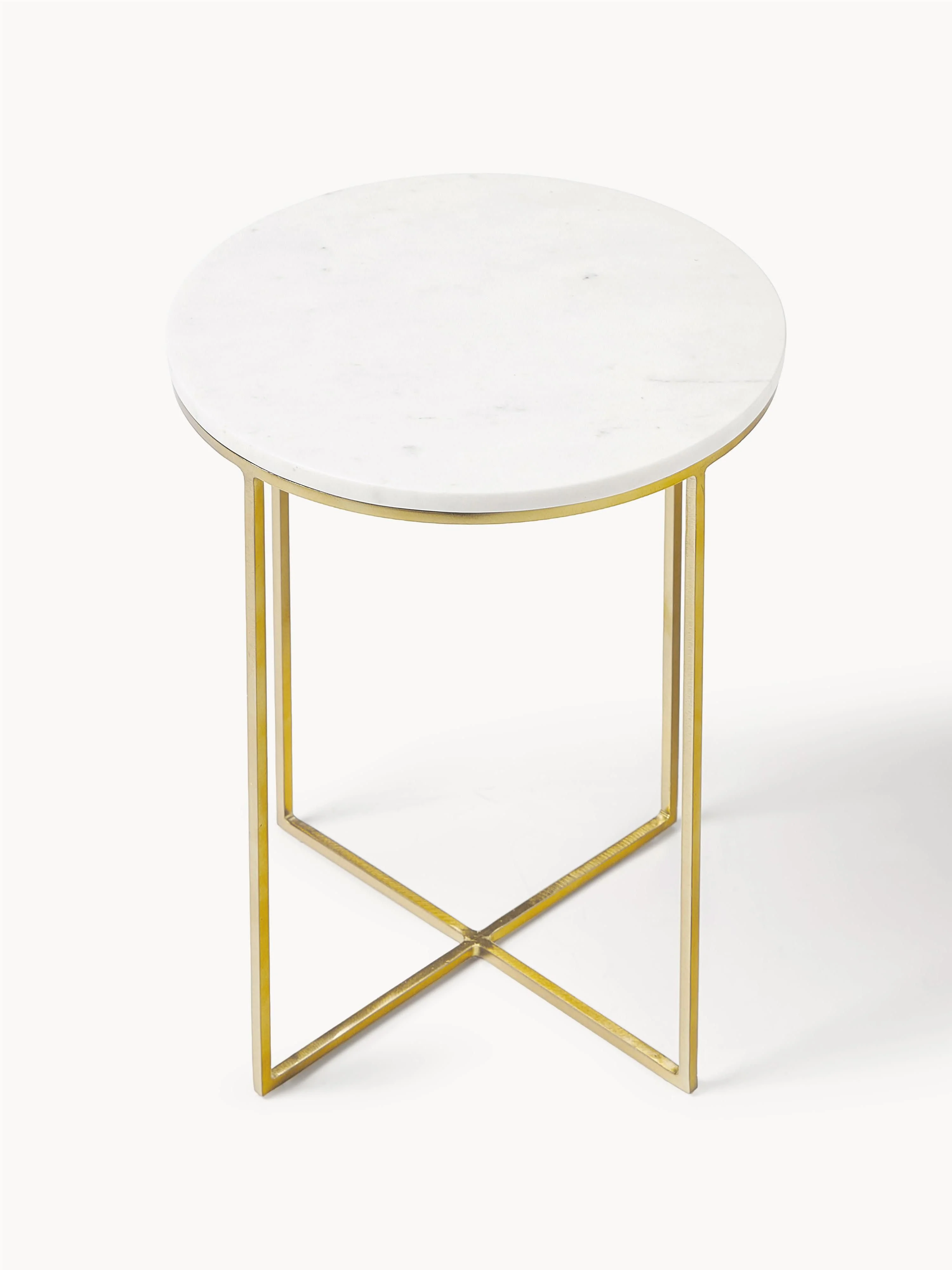 Ronde marmeren bijzettafel Alys