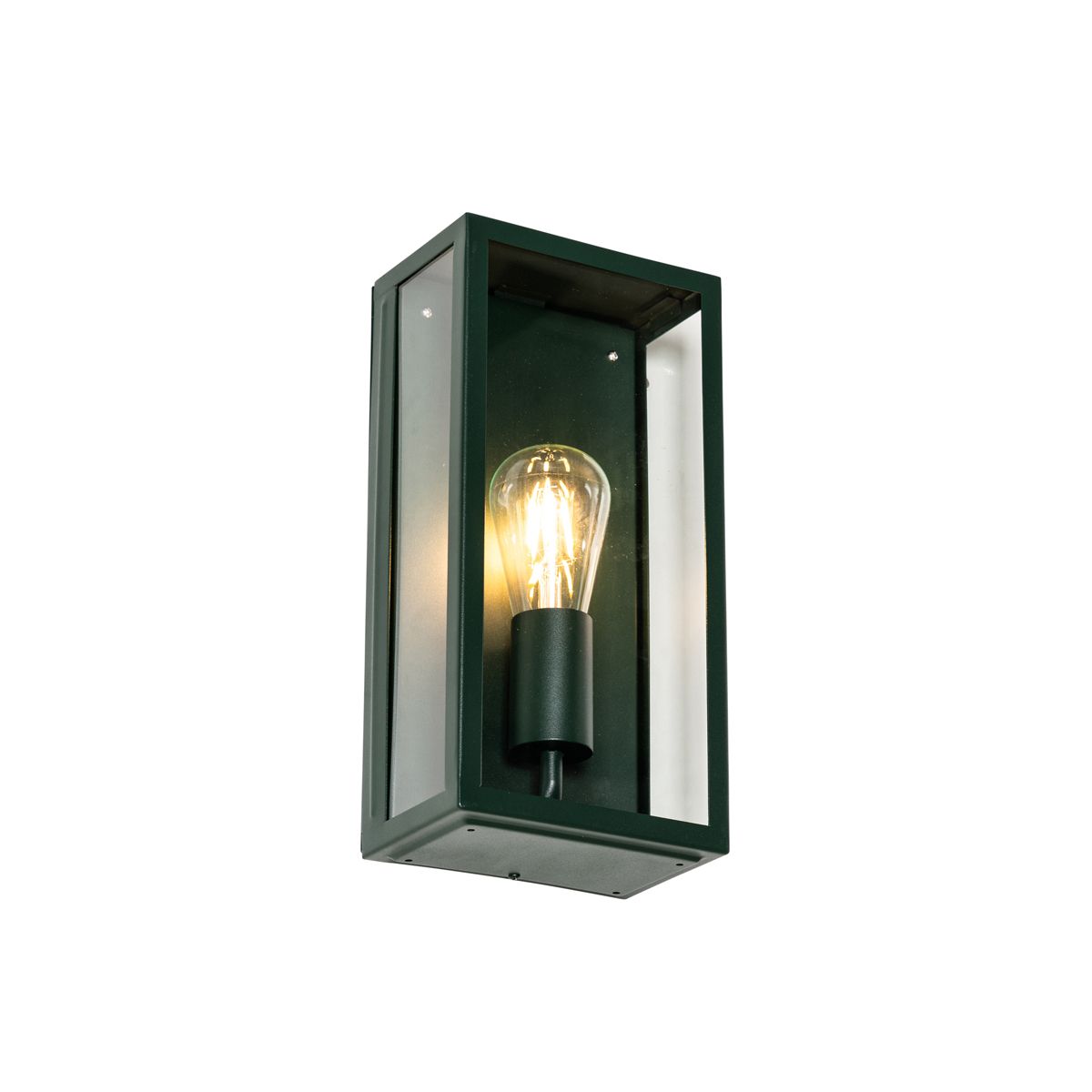 Industriële buiten wandlamp donker groen met glas IP44 - Rotterdam