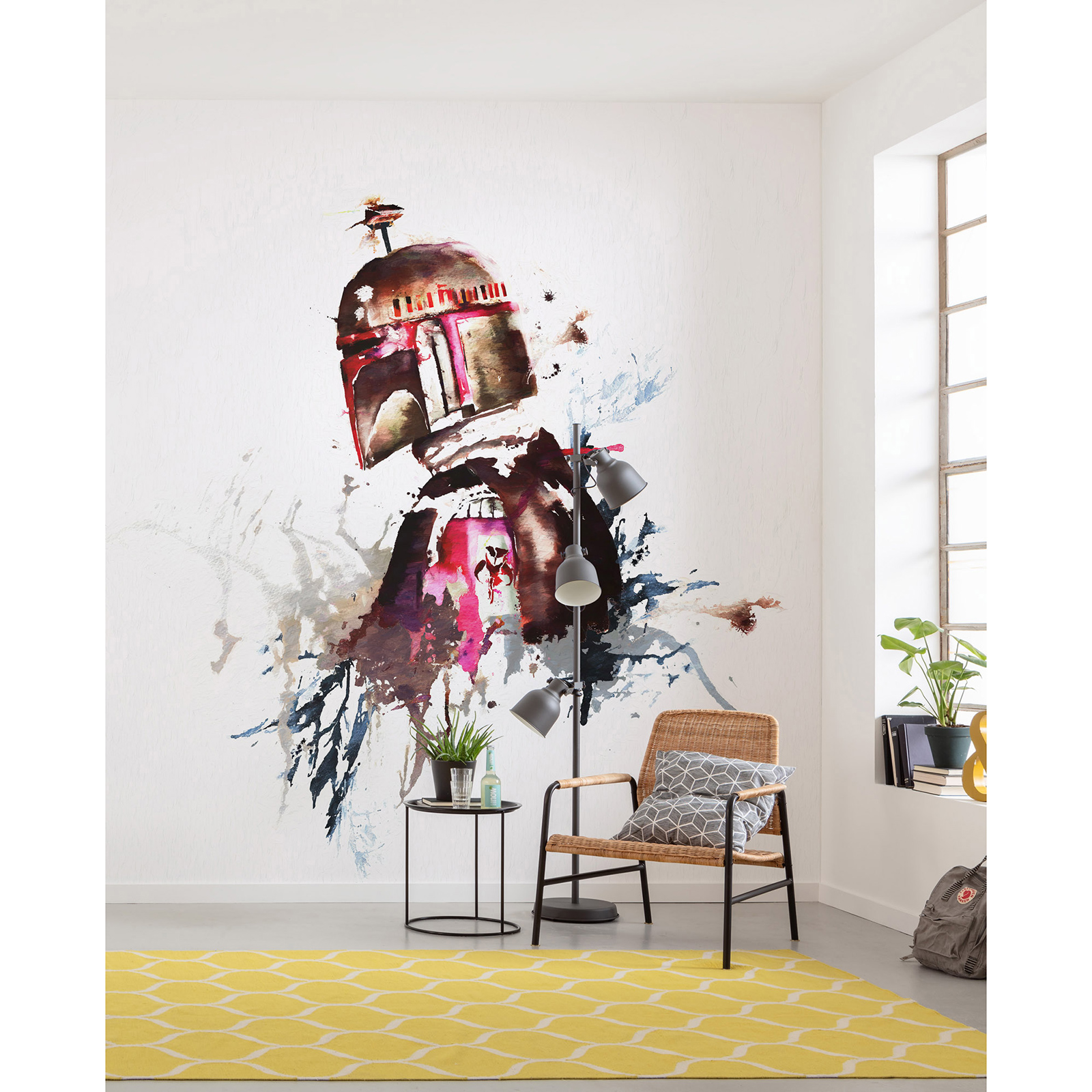 Vlies-Fototapete STAR WARS WATERCOLOR BOBA FETT - 250x280 cm