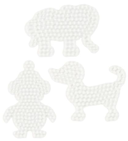 Hama Midi - Bügelperlensteckplatten - 3er-Pack - Hund, Elefant &