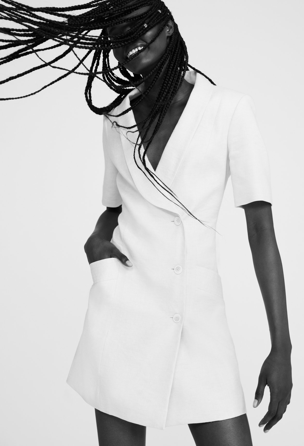 Robe tailleur ecrue