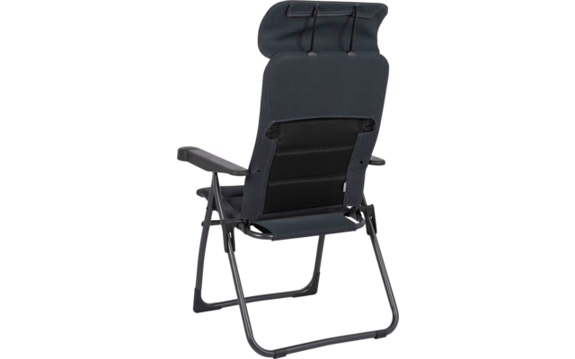 Crespo AP/215-ADC-86 Campingstuhl mit 7-fach verstellbarer Rückenlehne / verstellbarer Kopfstütze grau