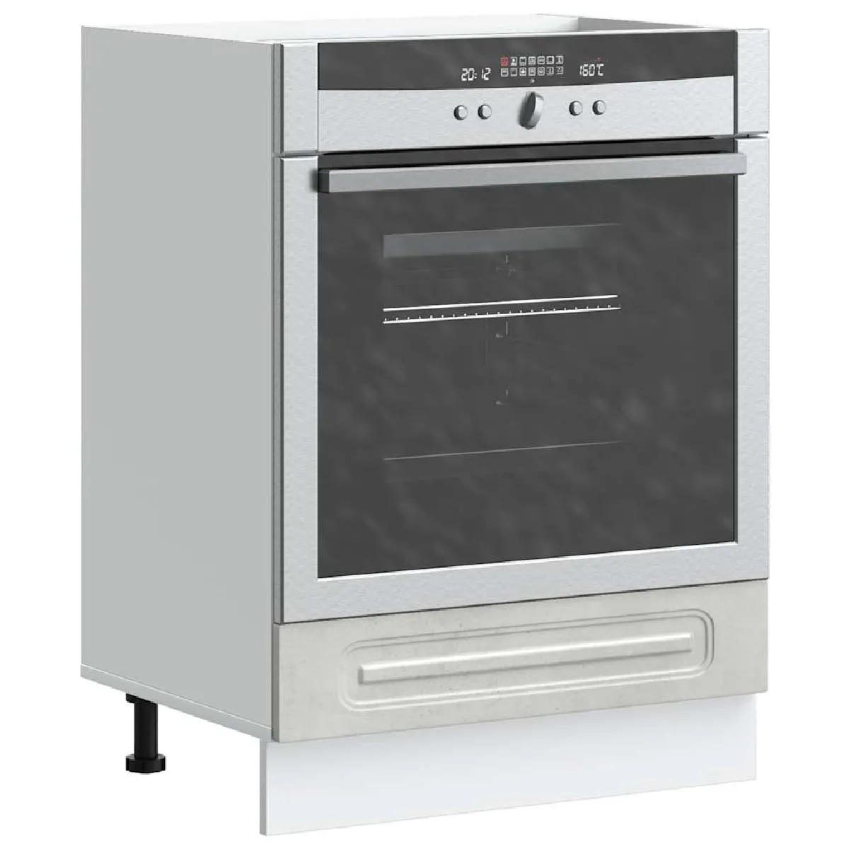 VidaXL Armoire à Four Kalmar - Gris Béton