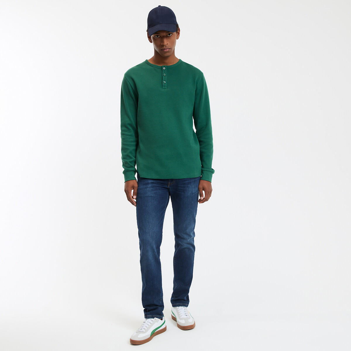 COLEÇÃO LA REDOUTE<br>Camiseta com gola túnica e mangas compridas