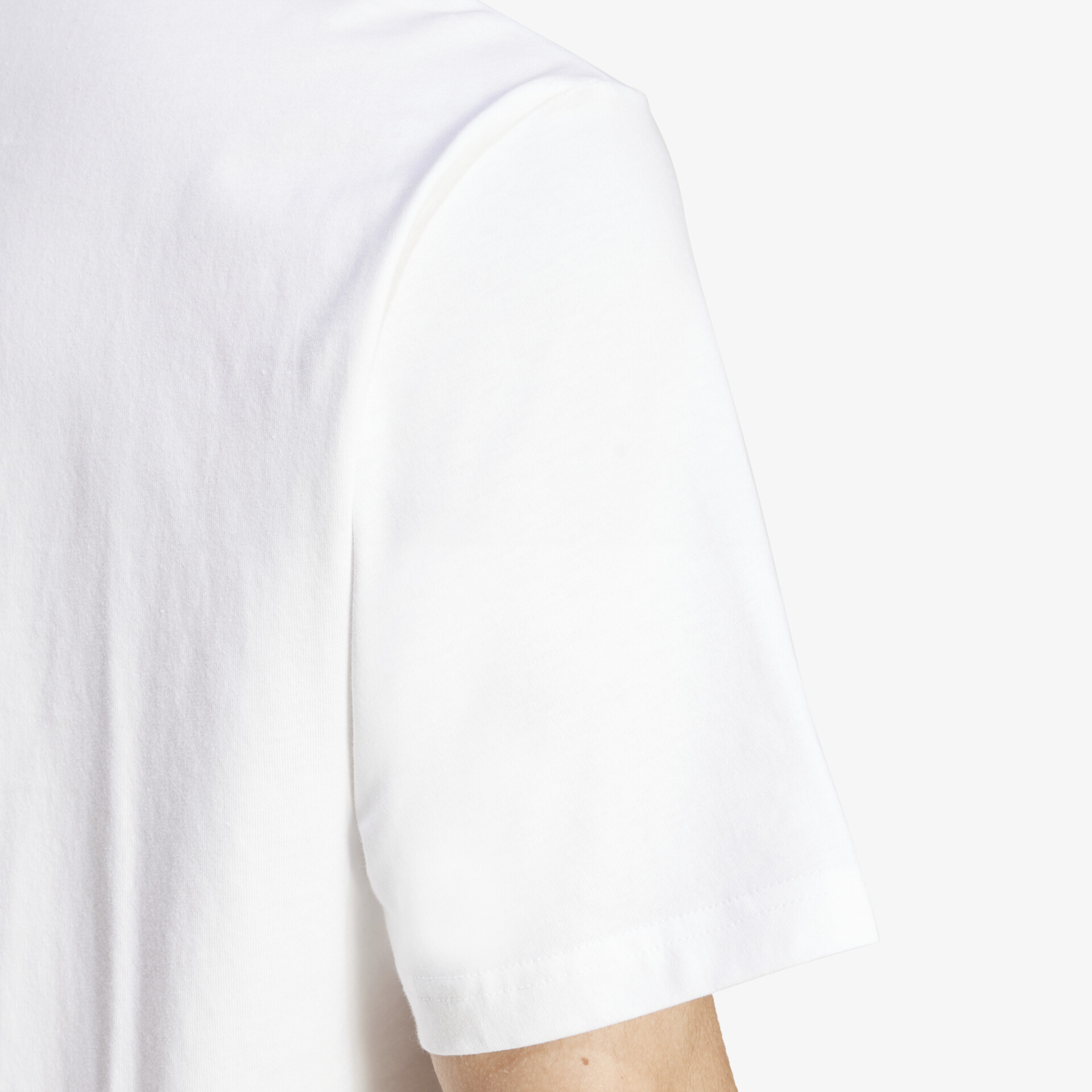 adidas Essentials Linear Single Jersey Herren T-Shirt weiß