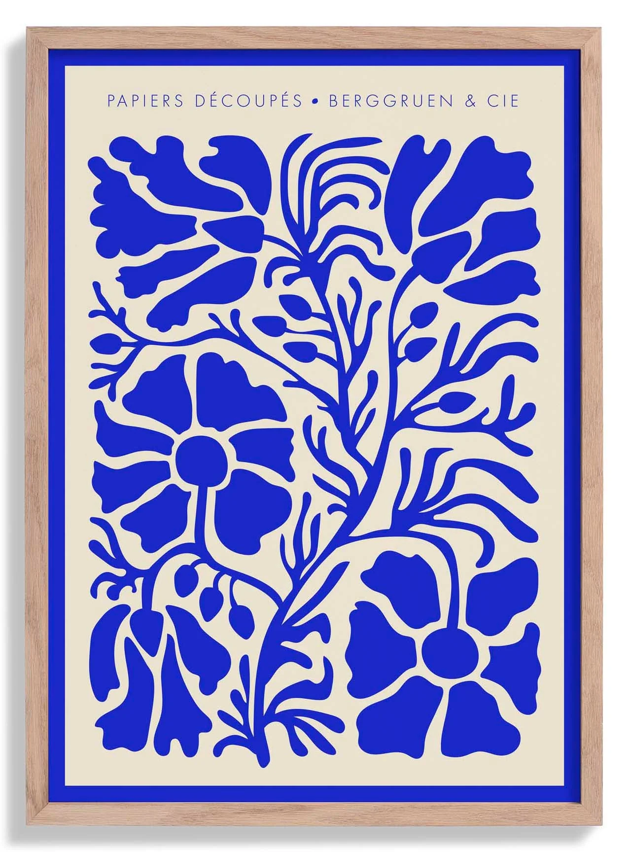 Blumen Blau Papiers Découpés Kunstausstellung