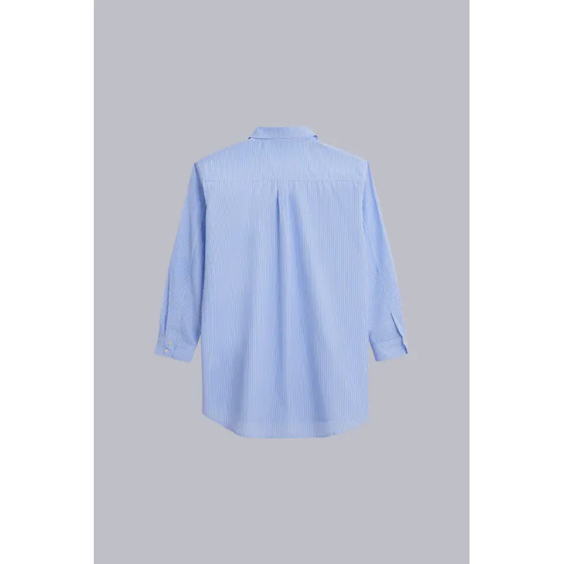 KICK DRESS BLEUE RAYÉE CHEMISE MANCHES LONGUES Polyester Femme
