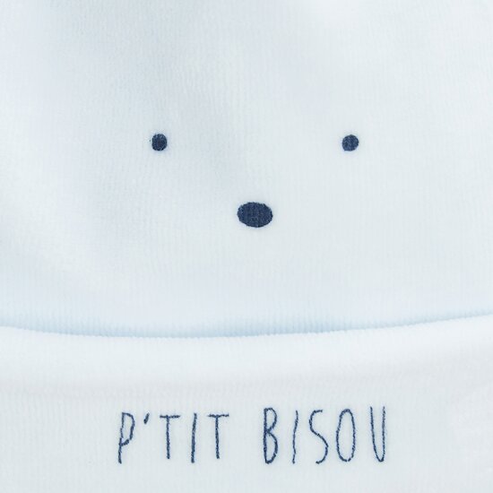Petit Cocon Bonnet   Bleu Air        de               P'tit bisou
