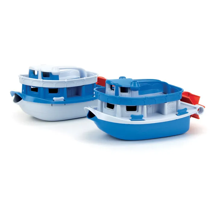 Green Toys Bateau à roues à aubes pour le bain | Blanc