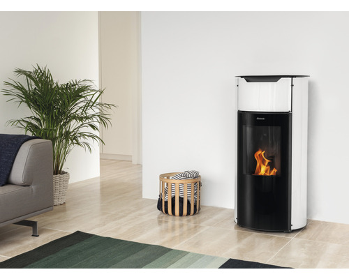 Aduro P1.4 pelletkachel, staal, zwart/wit, 8 kW