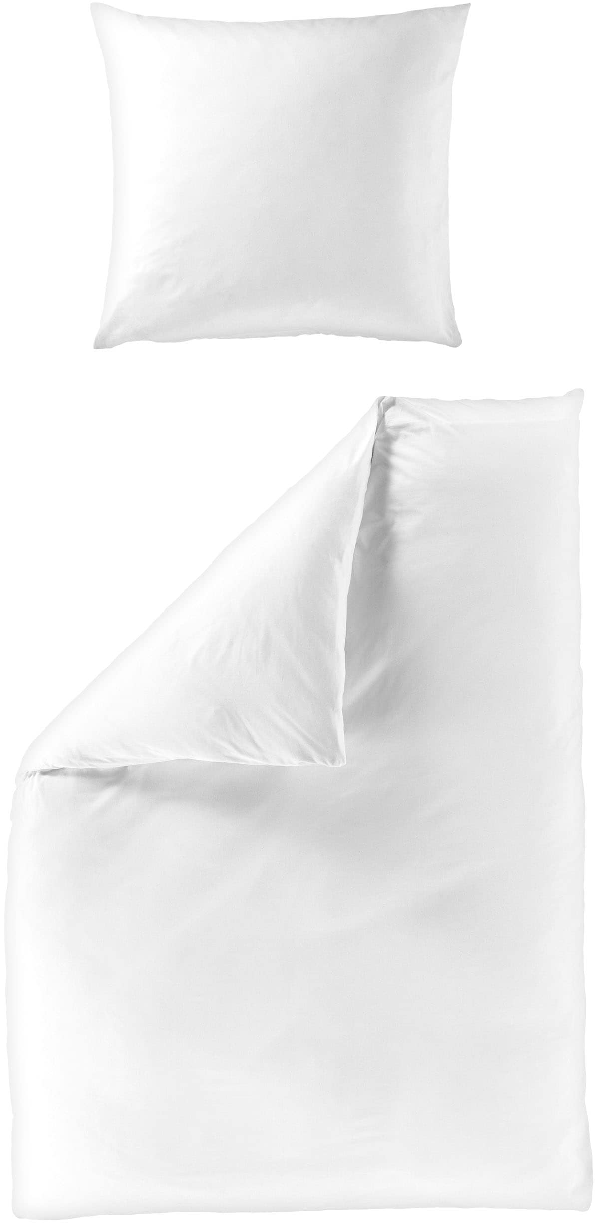 BIERBAUM Bettwäsche »Elegant uni« 2 Stk. tlg. Mako-Satin, 100 % Baumwolle, Uni, pflegeleicht