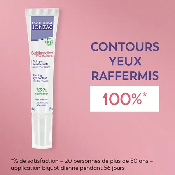 Jonzac Água Termal Sublimativa Pele Madura Radiância Orgânica Firmeza Cuidado para Olhos 15ml
