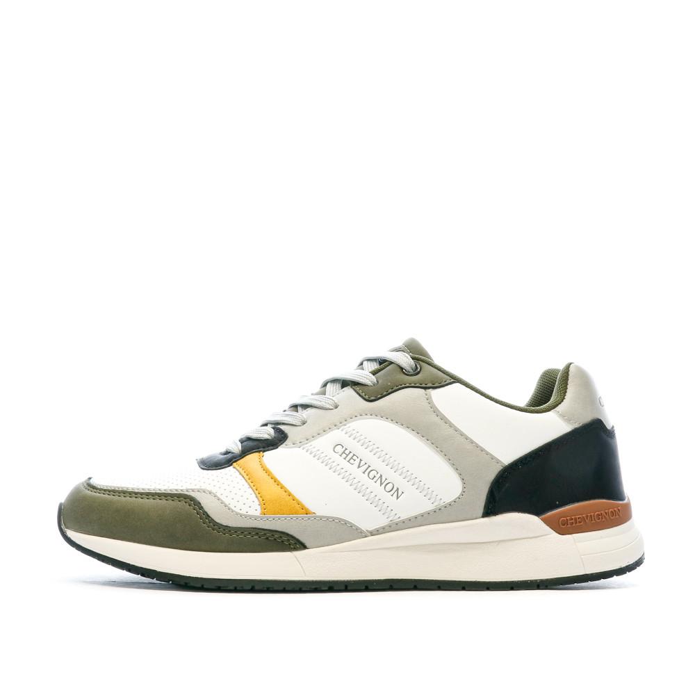 Chevignon Baskets Blanches/Kaki/Noires Homme Chevignon Cairina