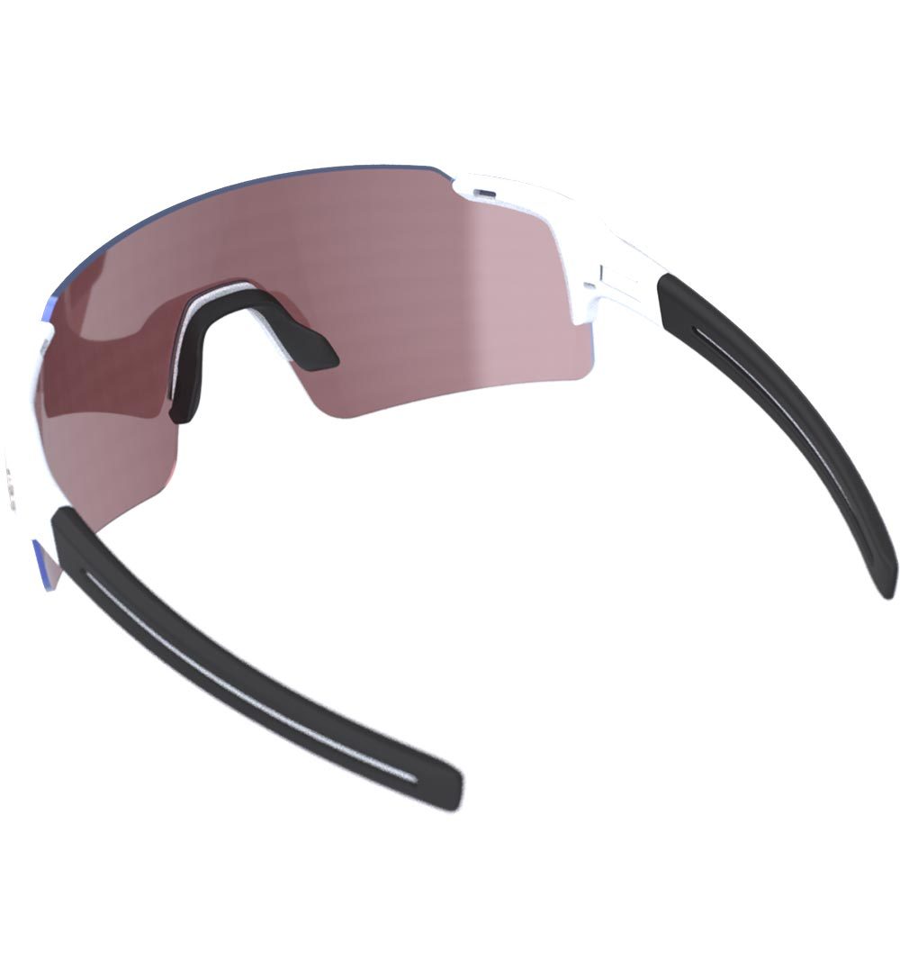BBB Cycling BSG-70 FullView Sport Zonnebril HC Blue Mirror Lens Mat Wit
