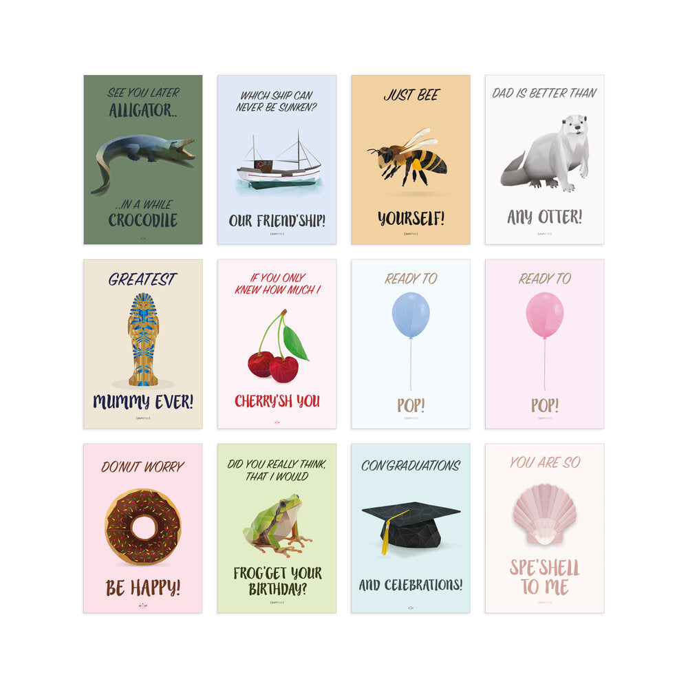 Poster & Frame  Cheeky Fun kortpakke, 12 stk. - A6