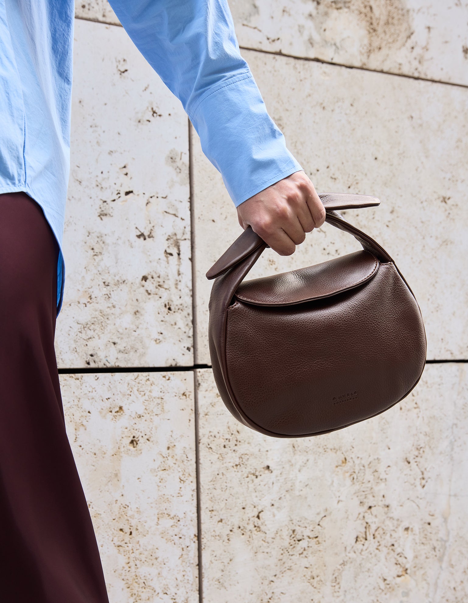 Coco Croissant - Chocolate Soft Grain Leather