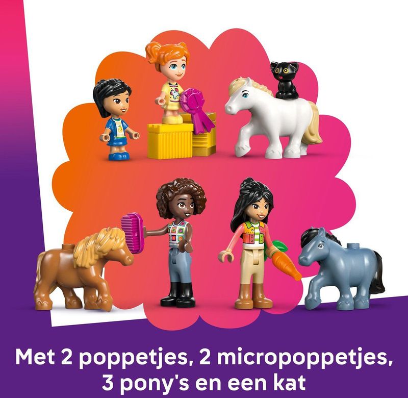 LEGO Friends - Ponyboerderij - Bouwset - Multikleur - Inclusief Minipoppetjes