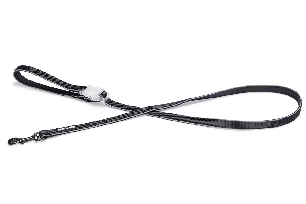 Beeztees Parinca - Reflecterende Hondenriem - zwart - 2 cm - 150 cm