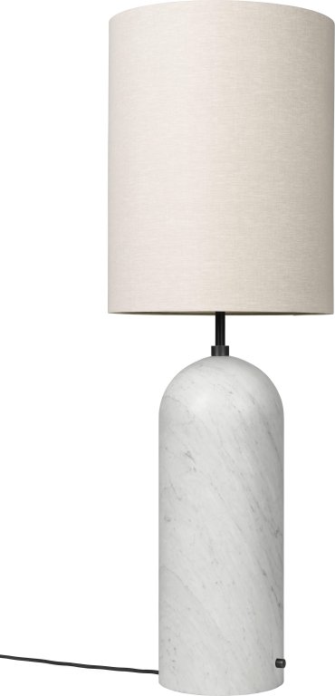 Gubi Gravity XL vloerlamp hoog zwart marmer/wit