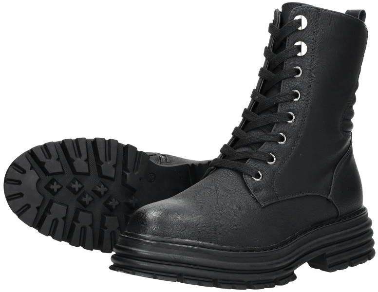 Sub55 Veterschoenen Hoog zwart
