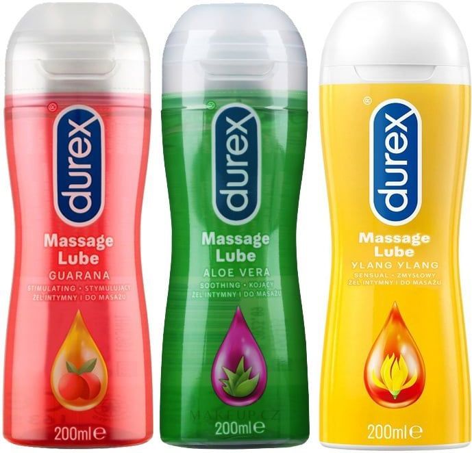Durex Massage Lubes Trio - 3 X 200ml
