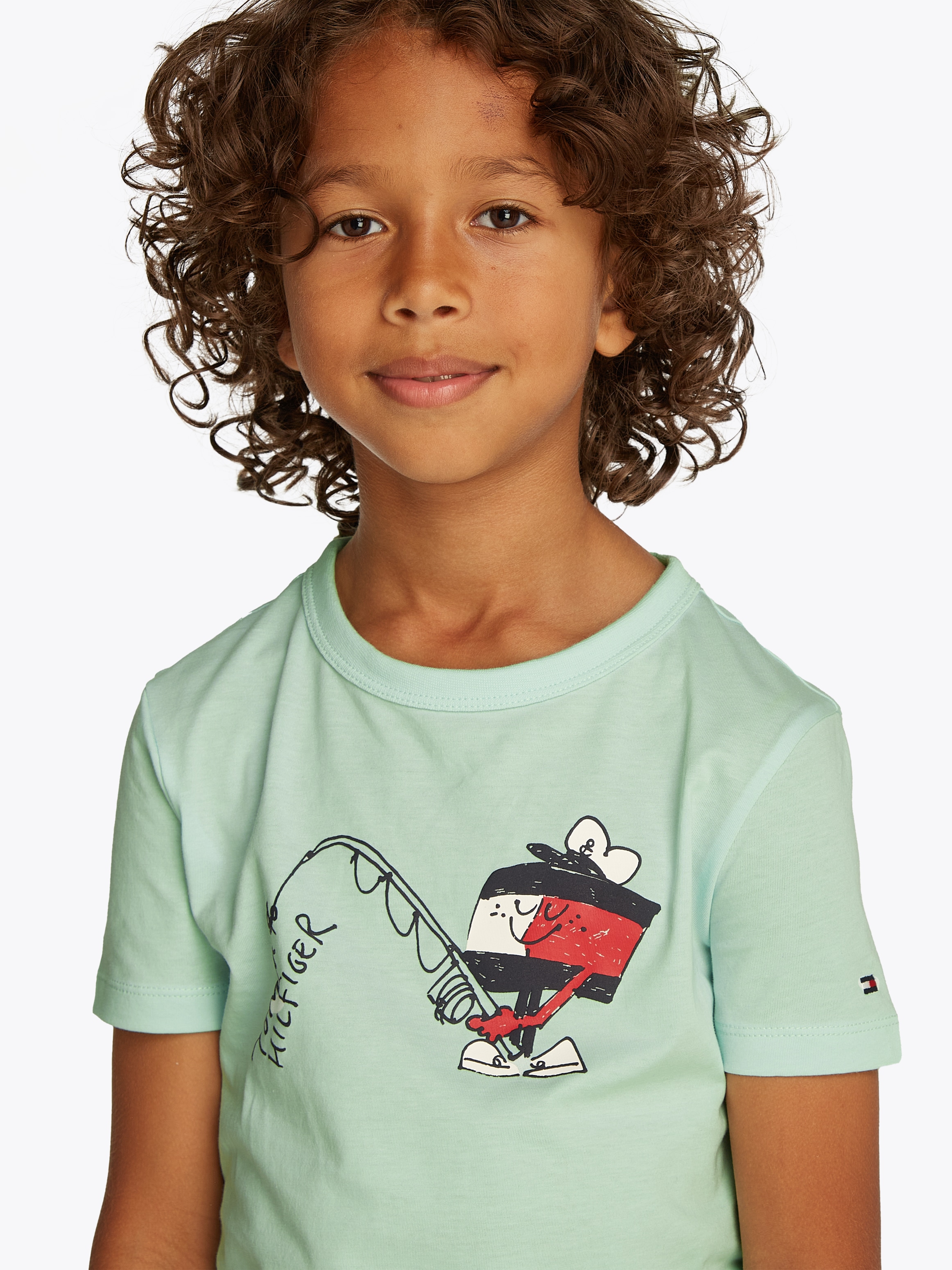 Tommy Hilfiger T-Shirt »FLAG FUN TEE SS«, mit Grafik-Logo