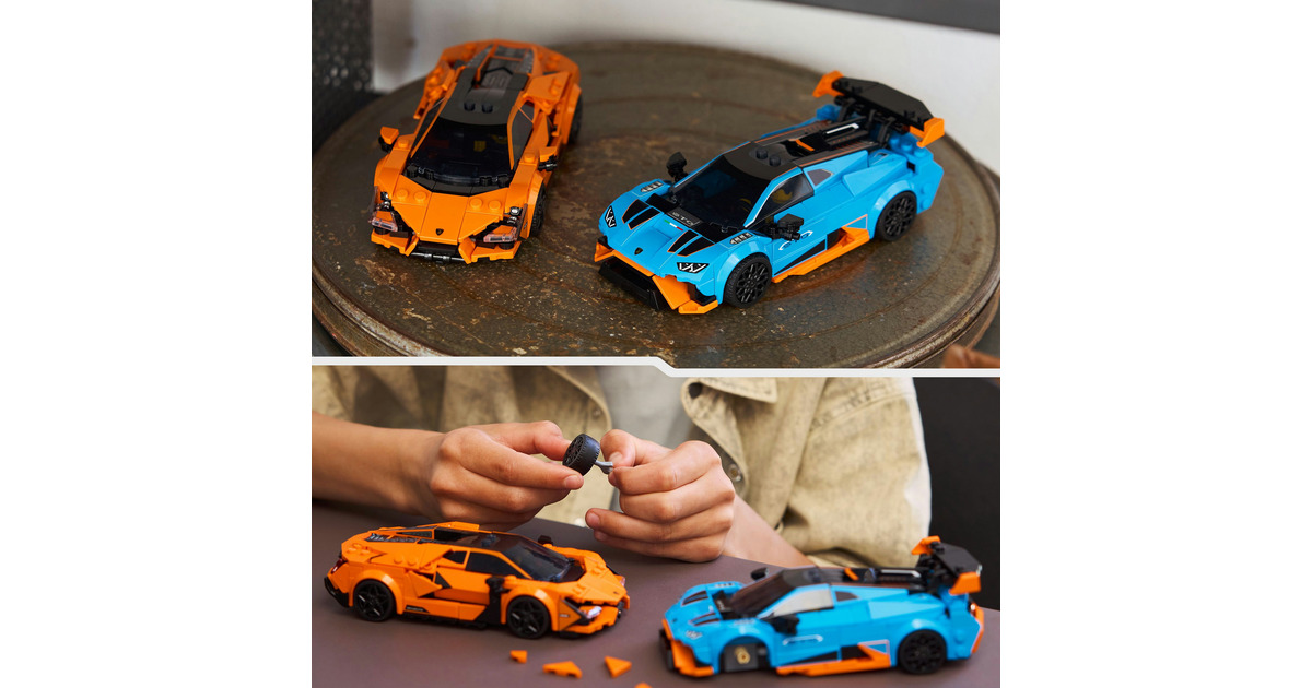 LEGOSpeed Campions - Lamborghini Revuelto en Huracán STO Constructiespeelgoed  (77238)