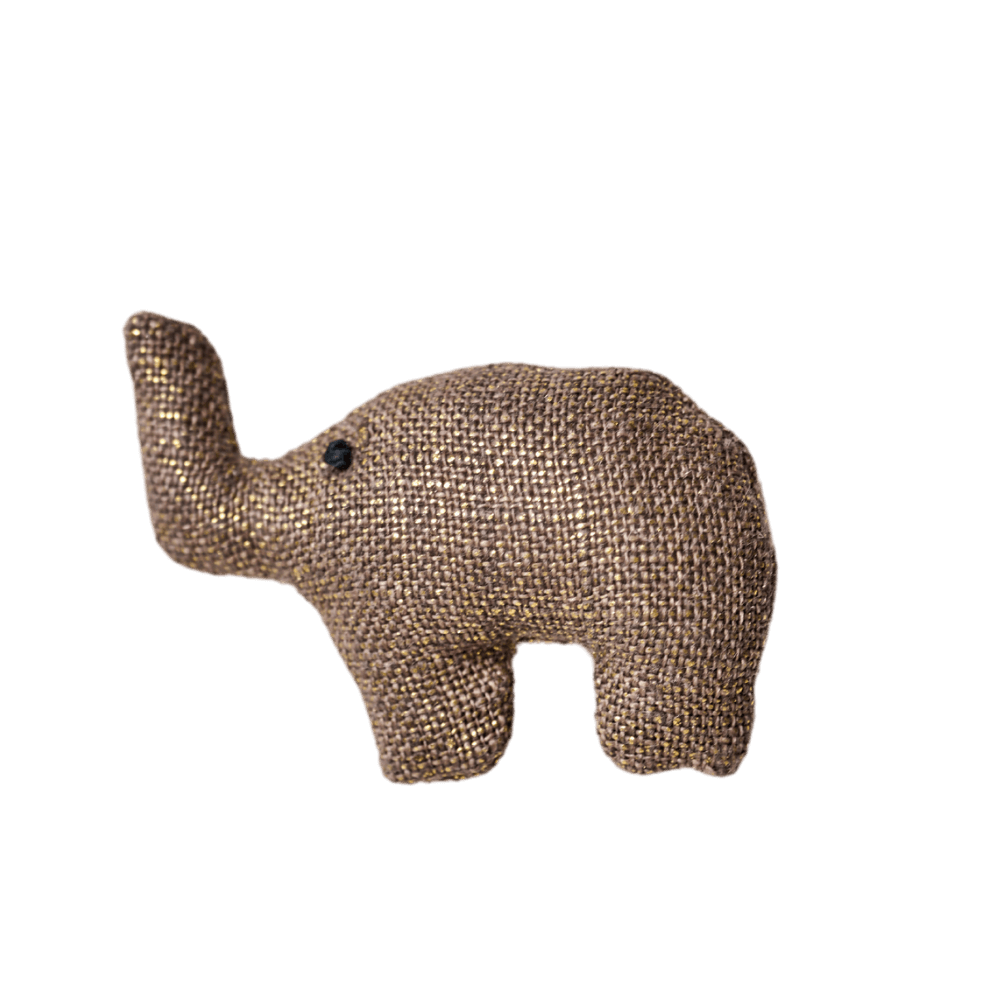 Barrette Eléphanteau Lin Cuivré
