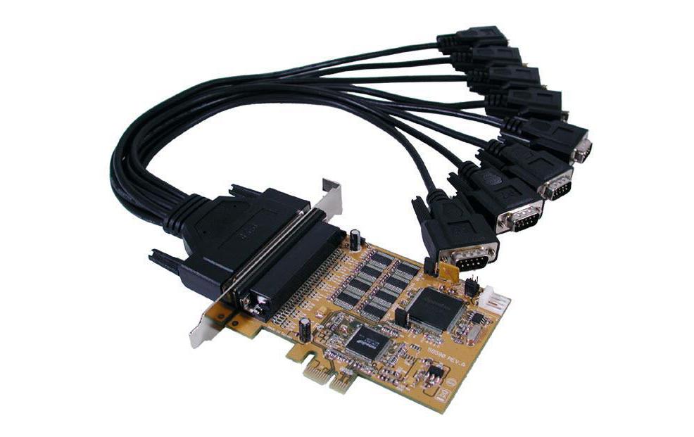 PCI-Express-Karte EX-44088<br>PCIe-Schnittstellenkarte mit acht RS-232-Steckern