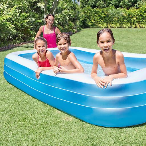 Piscina inflável retangular