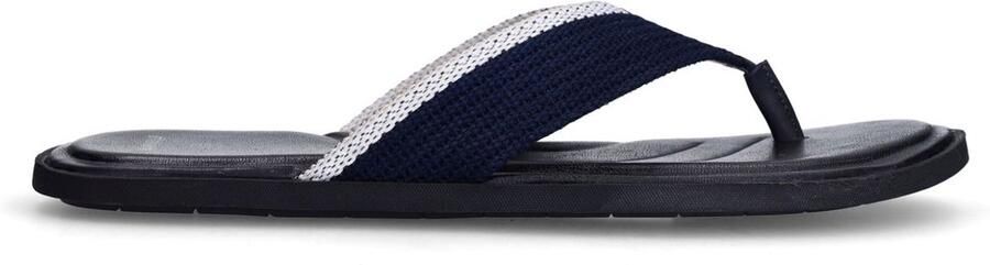 Manfield Heren Donkerblauwe canvas slippers