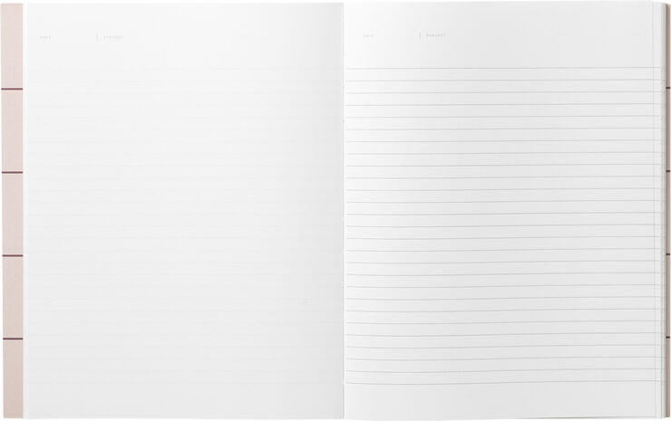 Notem Stor notesbog med syet ryg, rosa Lilla & lyserød