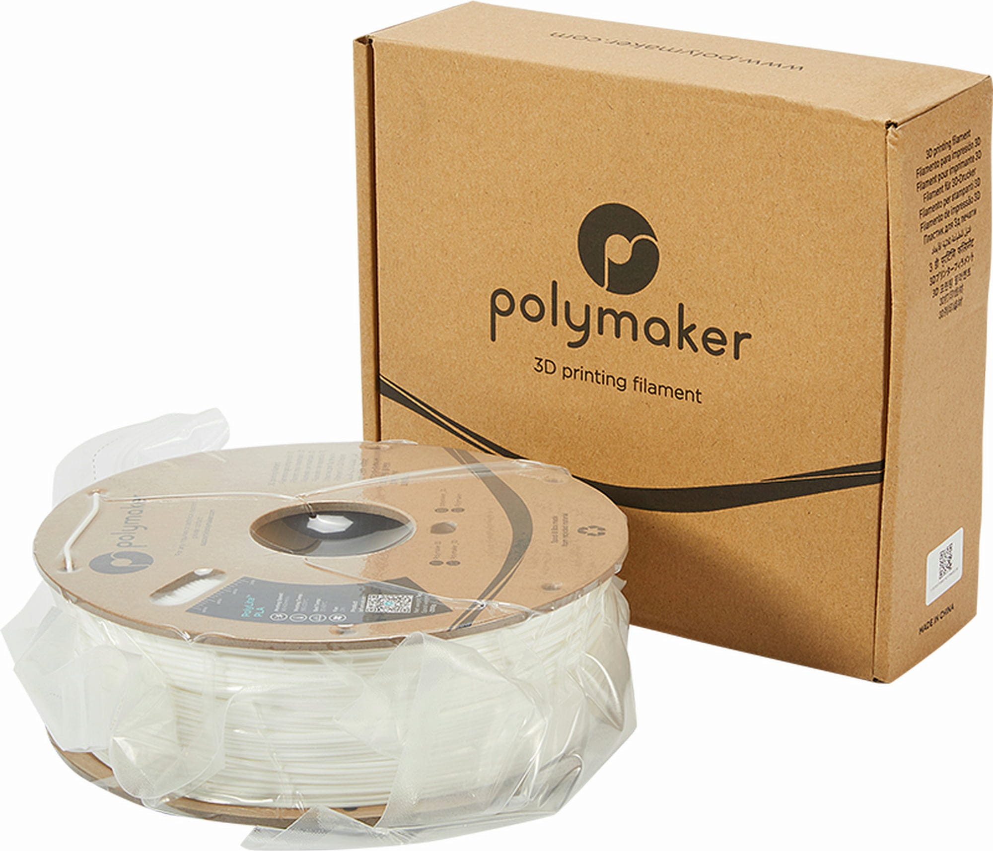 Polymaker  PolyLite PLA Weiß, 1,75 mm / 1000 g    Hochwertiges günstiges PLA von Polymaker in Weiß