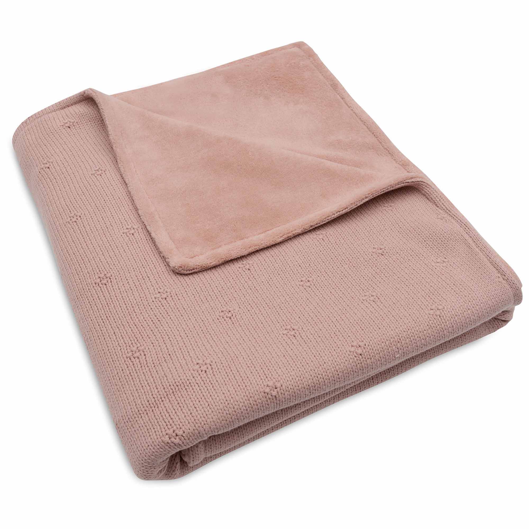 Jollein ledikantdeken cosy knit roze