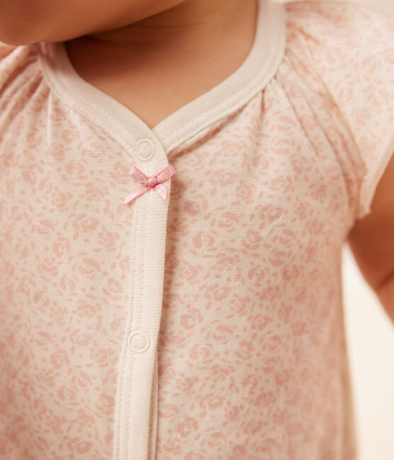 Combinaison courte imprimé fleurs en coton bébé
