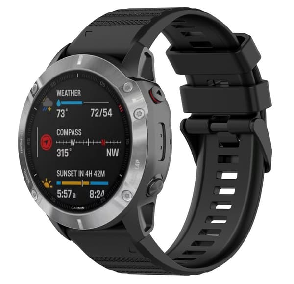 INF Klokkereim for Garmin Fenix 7/6/5 Black