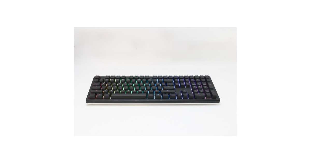 DuckyZero 6108 Classic Black, gaming toetsenbord  (Zwart/wit, US lay-out, Cherry MX2A Blue, RGB leds, Double-shot PBT, hot swap, 2.4GHz | Bluetooth | USB-C)