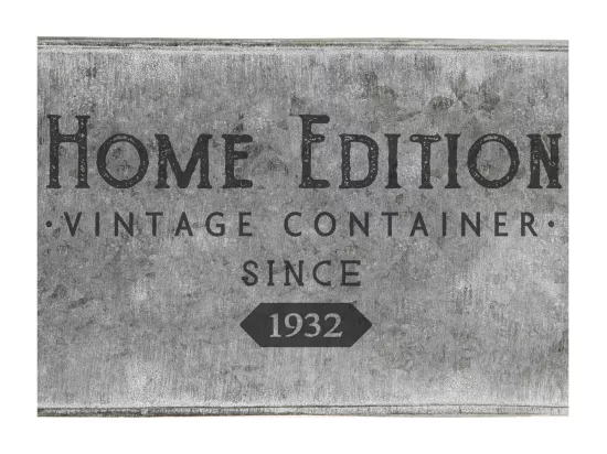Porte plantes six emplacements vintage - L 36,5 x l 24 x H 14 cm - Gris