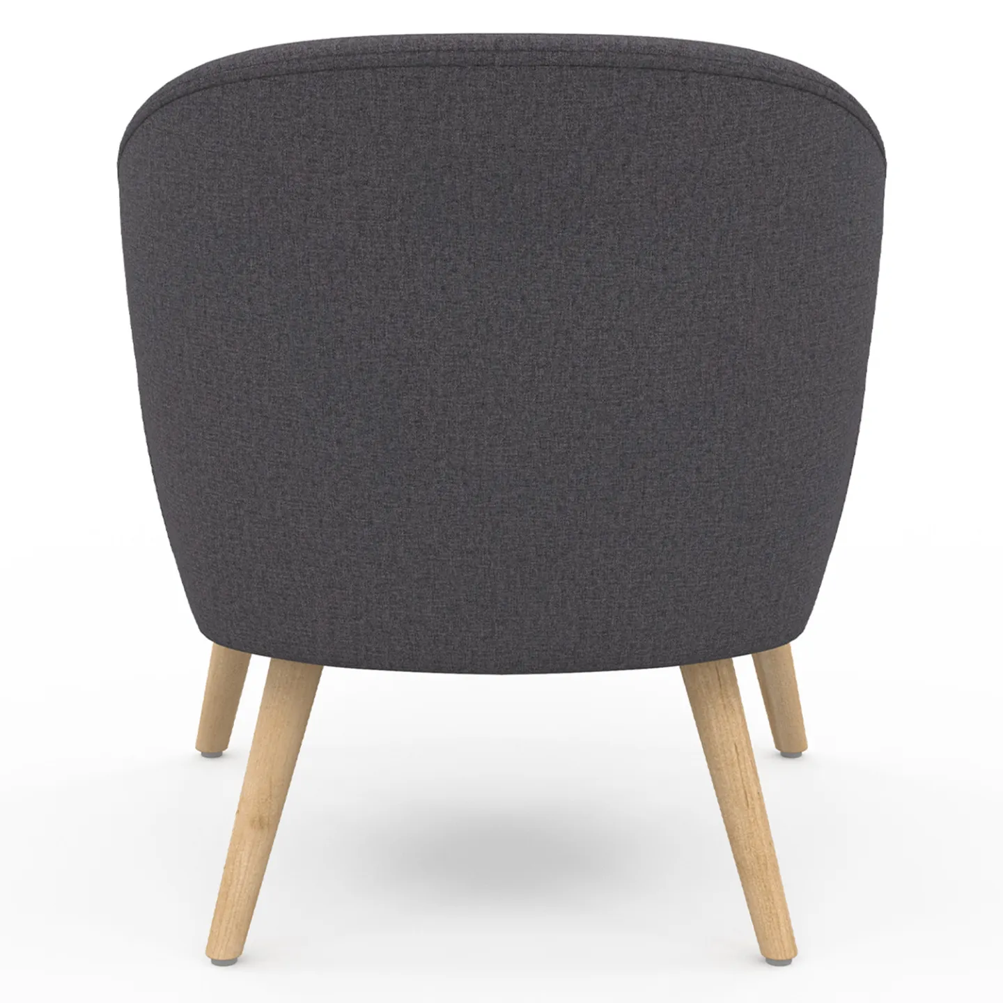 Fauteuil scandinave OLAN cabriolet en tissu gris anthracite