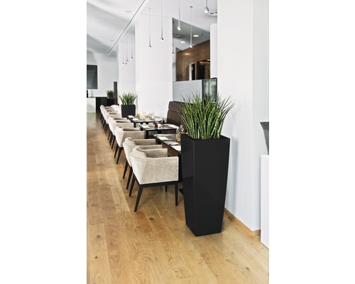 Lechuza Cubico Alto 40 plantenbak complete set H 105 cm zwart