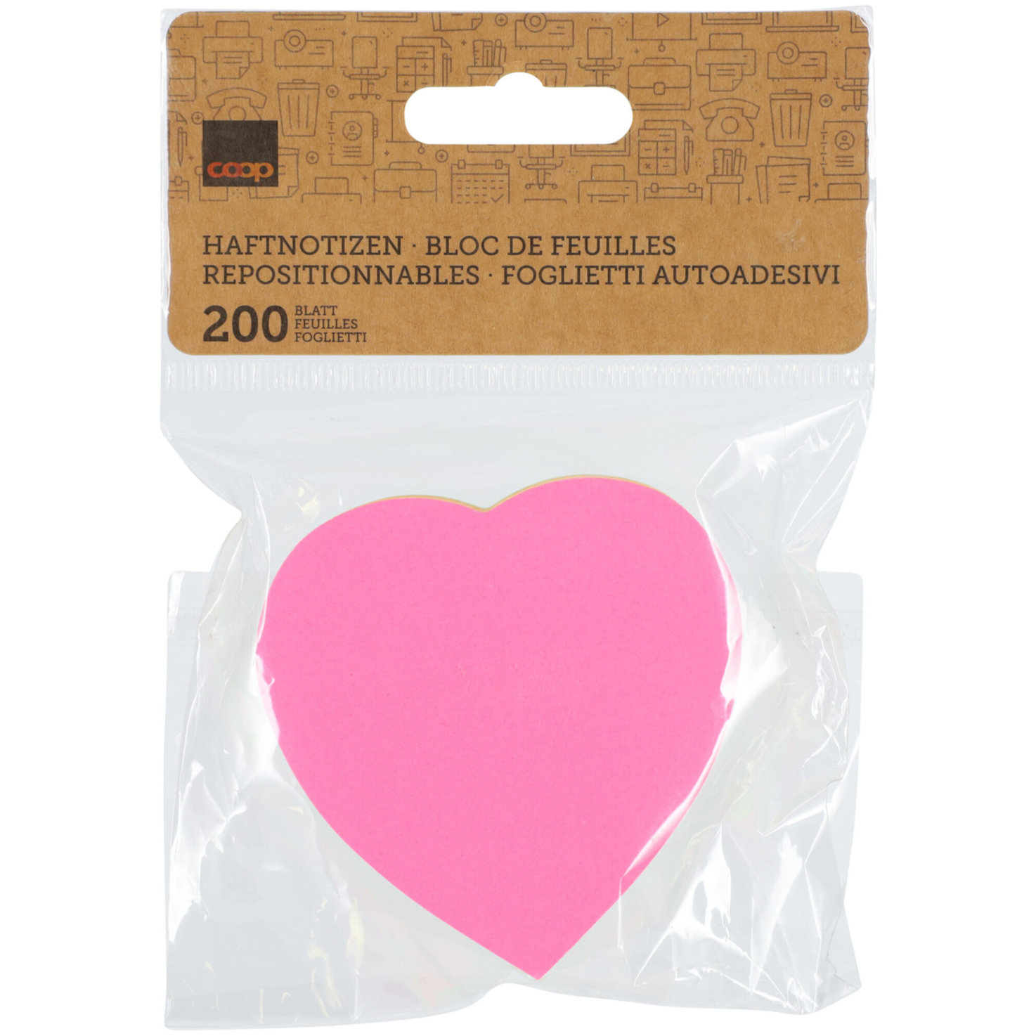 Haftnotizen Herz pink FSC