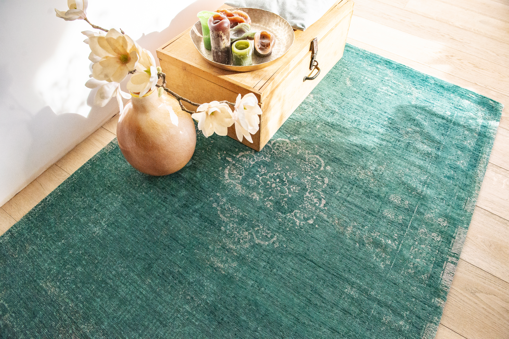 Ecorugs vloerkleed Medallion groen 240x340 cm