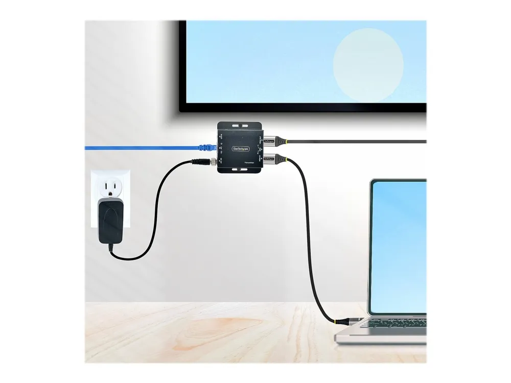 StarTech.com HDMI Extender over CAT6/CAT5, 4K 30Hz/130ft (40m) or 1080p 60Hz/230ft (70m) Video Extender, 4K HDMI over Ethernet Extender, PoC HDMI Transmitter and Receiver Kit, IR Extension - Local Video Output - Video/audio ekspander - HDMI - over CA