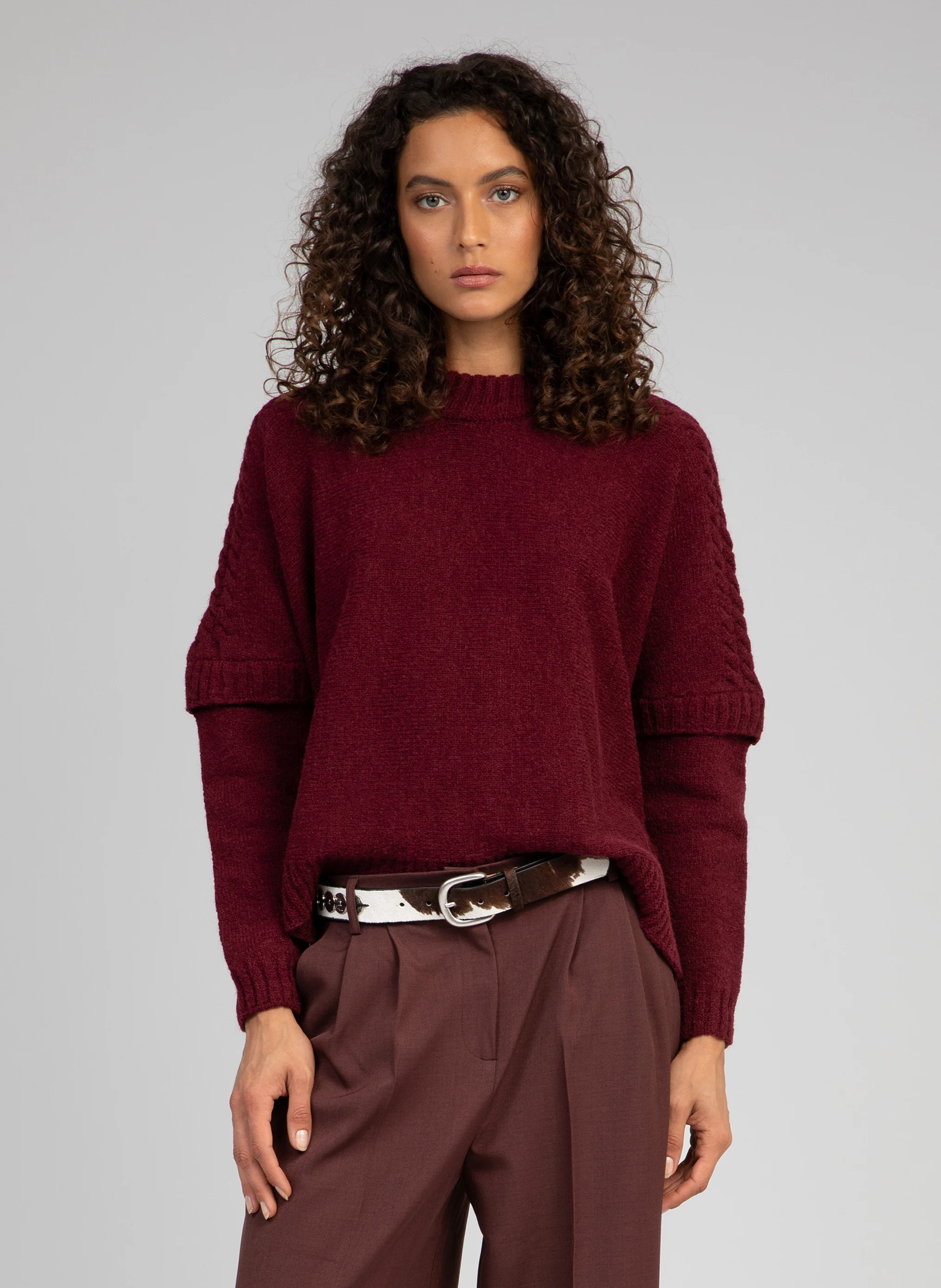 VIJALI - Pull col rond | Beige