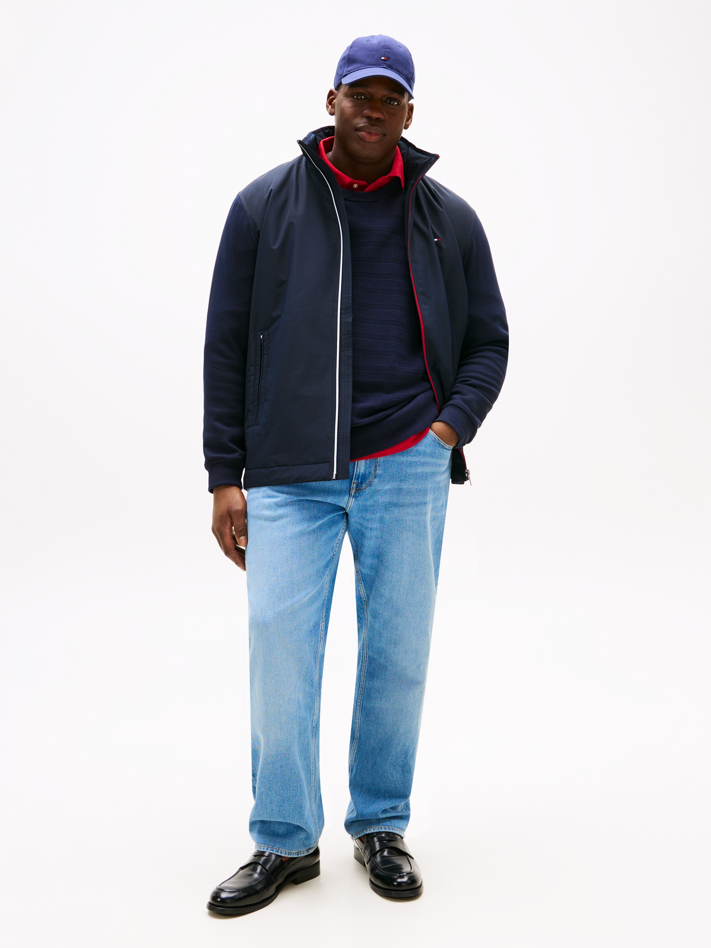 Tommy Hilfiger Big & Tall Outdoorjacke »BT-MIX MEDIA HARRINGTON-B« ohne Kapuze Kapuzenjacke Freizeitjacke Übergangsjacke Funktionsjacke Grosse Grössen