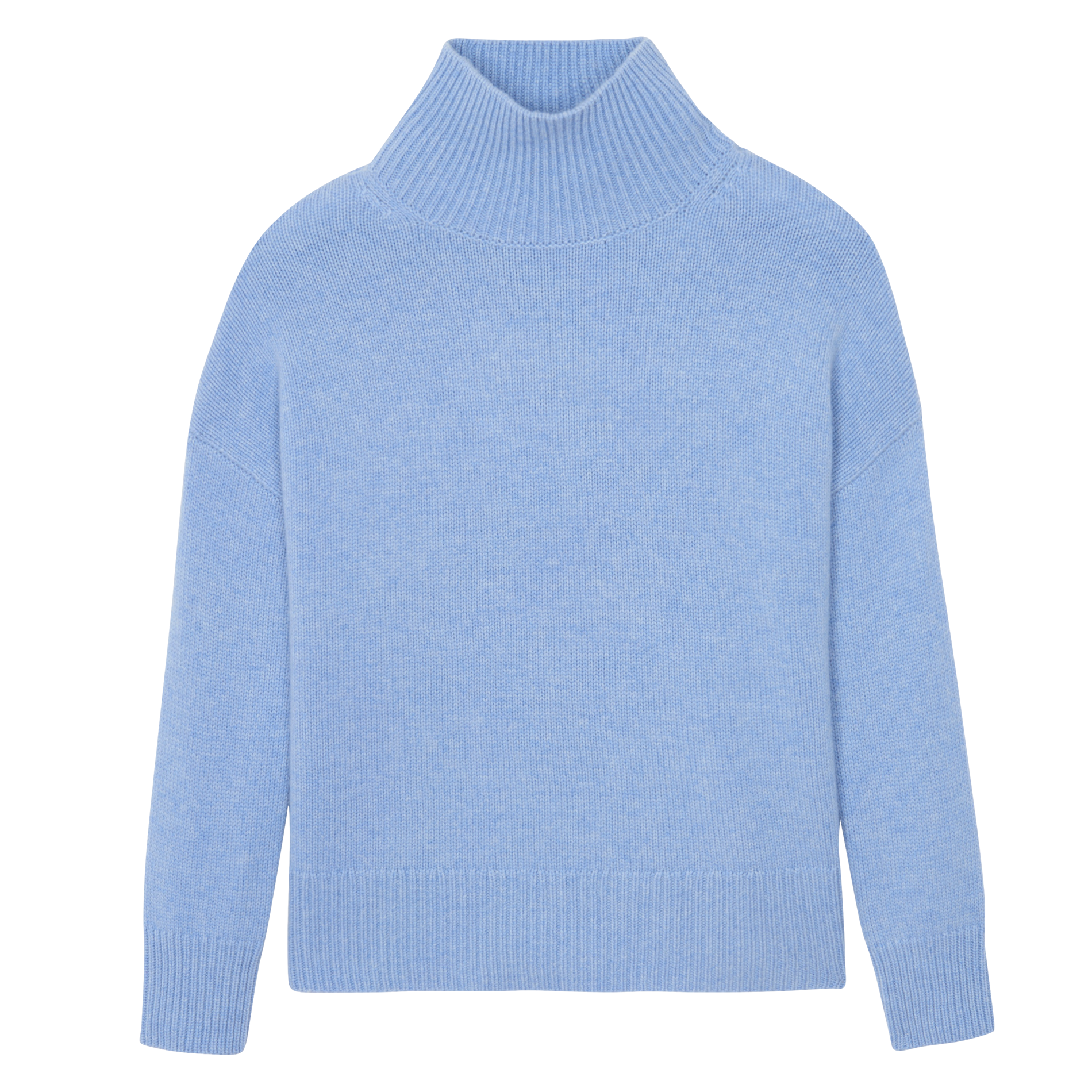 ULLA - Pull ample col montant en cachemire | Bleu
